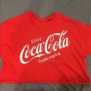 A red Coco Cola crop top